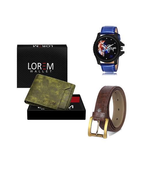 belt, wallet & watch gift combo - 19442630 - Very Small Image - 1