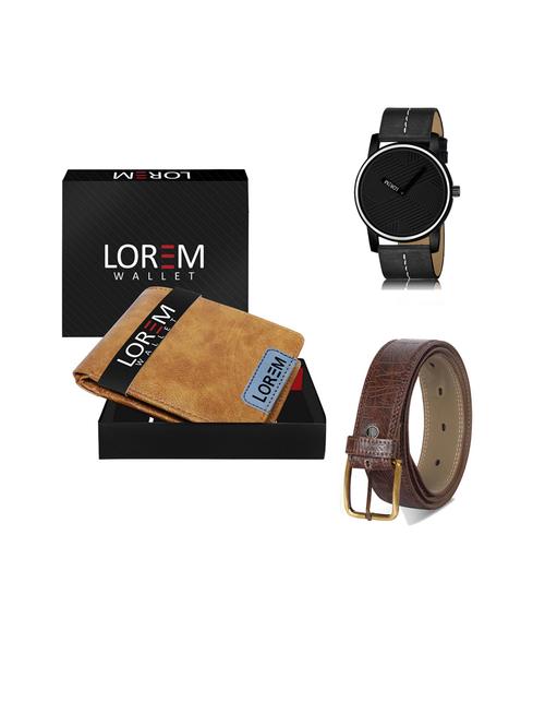 belt, wallet & watch gift combo - 19442872 - Very Small Image - 1