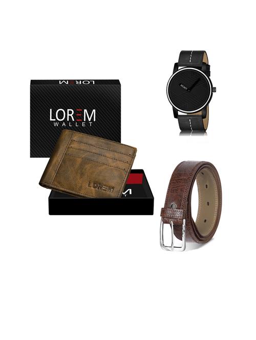 belt, wallet & watch gift combo - 19442922 - Very Small Image - 1