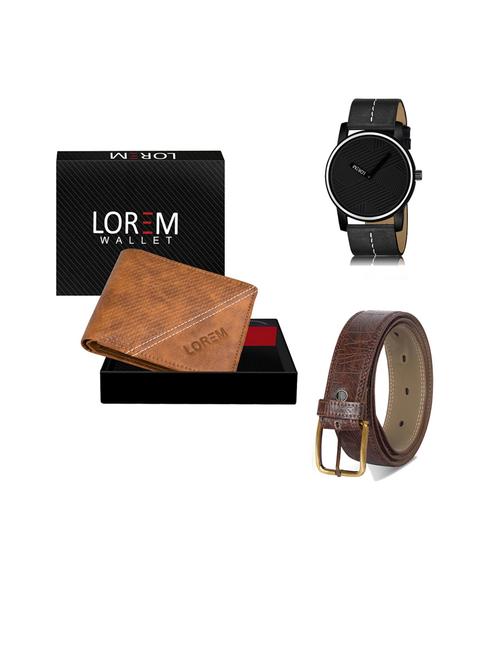 belt, wallet & watch gift combo - 19443004 - Very Small Image - 1