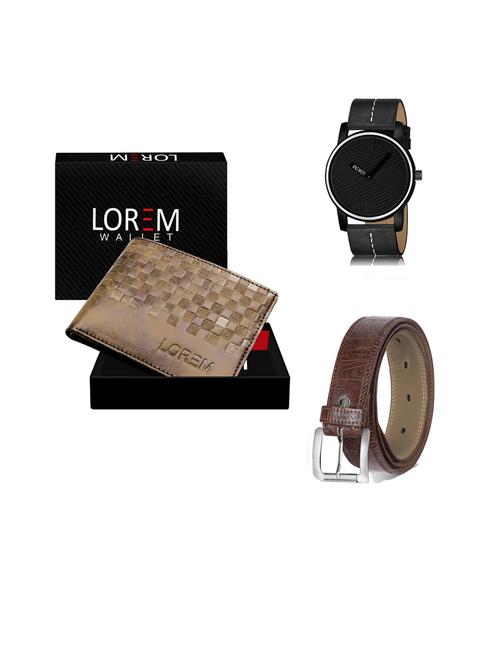 belt, wallet & watch gift combo - 19443021 - Very Small Image - 1