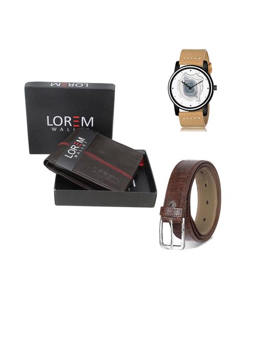 belt, wallet & watch gift combo - 19443120 - Very Small Image - 1