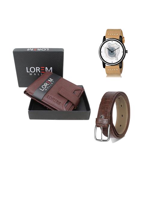 belt, wallet & watch gift combo - 19443131 - Very Small Image - 1