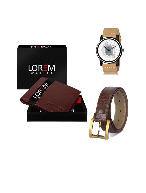 belt, wallet & watch gift combo - 19443158 - Very Small Image - 1