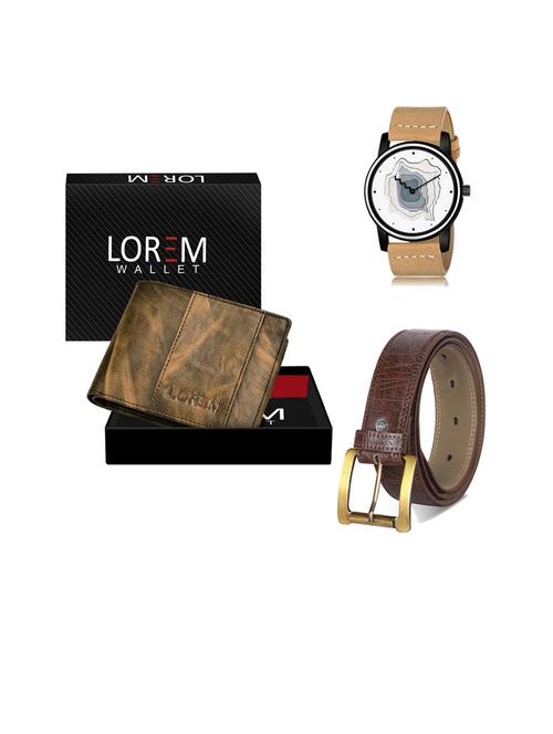 belt, wallet & watch gift combo - 19443194 - Very Small Image - 1