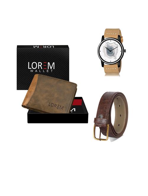 belt, wallet & watch gift combo - 19443232 - Very Small Image - 1
