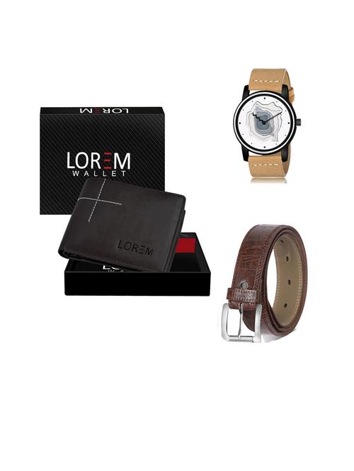 belt, wallet & watch gift combo - 19443321 - Very Small Image - 1