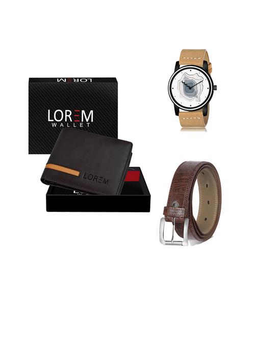 belt, wallet & watch gift combo - 19443333 - Very Small Image - 1