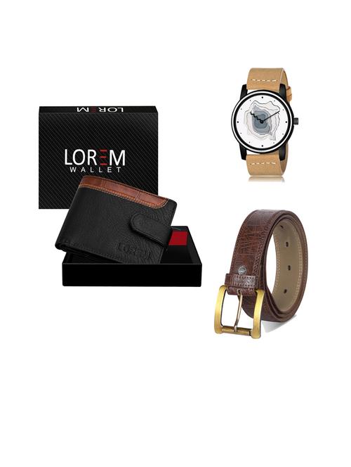belt, wallet & watch gift combo - 19443344 - Very Small Image - 1