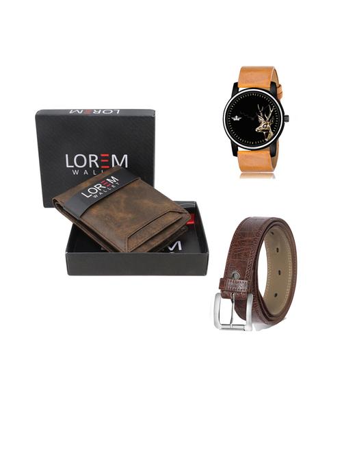 belt, wallet & watch gift combo - 19443375 - Very Small Image - 1