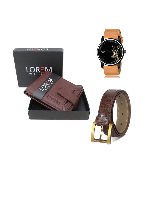 belt, wallet & watch gift combo - 19443398 - Very Small Image - 1