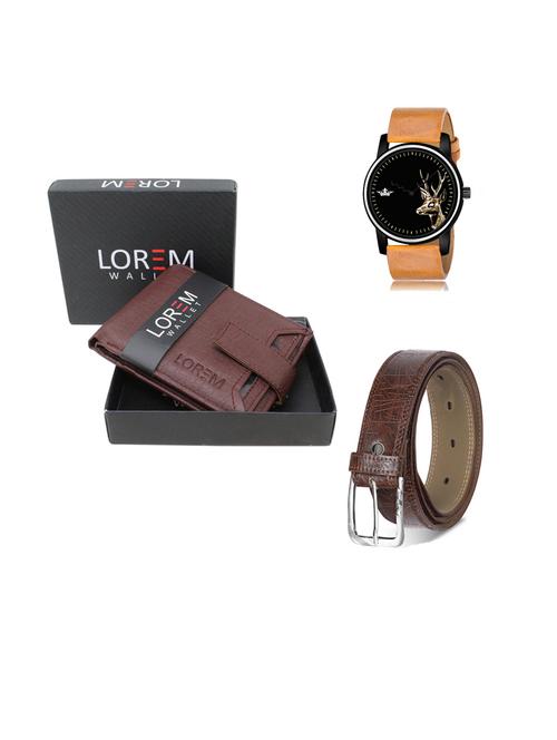 belt, wallet & watch gift combo - 19443402 - Very Small Image - 1