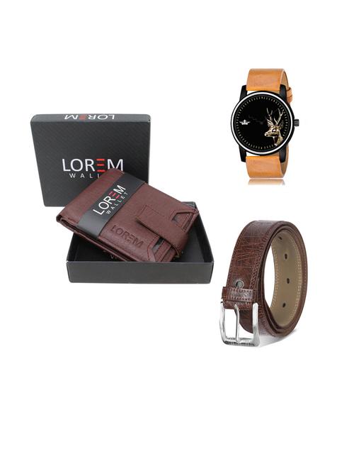 belt, wallet & watch gift combo - 19443403 - Very Small Image - 1