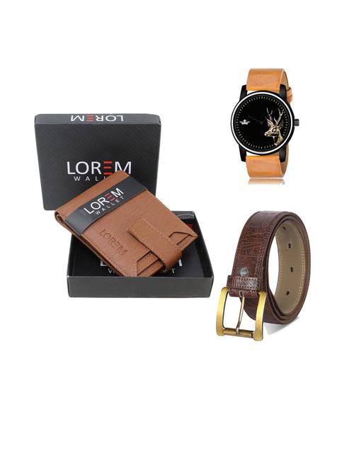 belt, wallet & watch gift combo - 19443404 - Very Small Image - 1