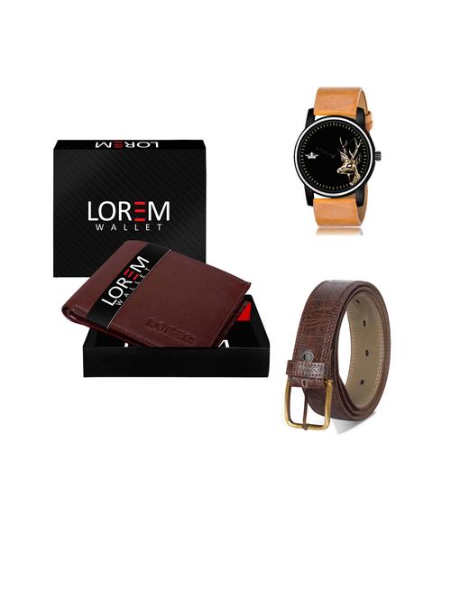 belt, wallet & watch gift combo - 19443430 - Very Small Image - 1