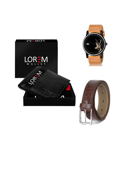 belt, wallet & watch gift combo - 19443438 - Very Small Image - 1
