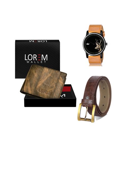 belt, wallet & watch gift combo - 19443464 - Very Small Image - 1