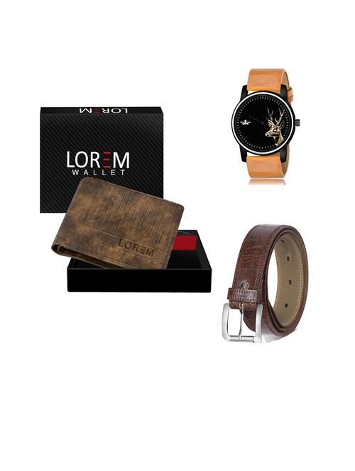 belt, wallet & watch gift combo - 19443513 - Very Small Image - 1