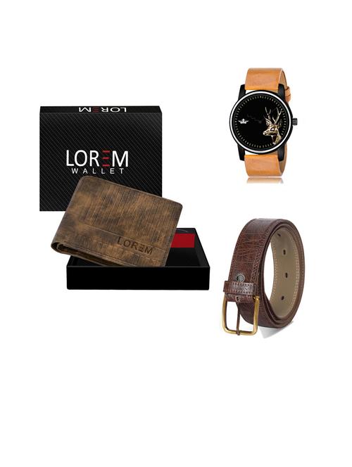 belt, wallet & watch gift combo - 19443514 - Very Small Image - 1