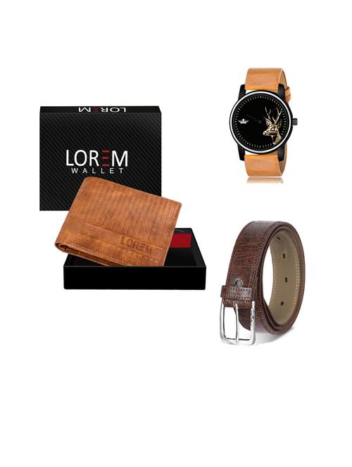 belt, wallet & watch gift combo - 19443522 - Very Small Image - 1