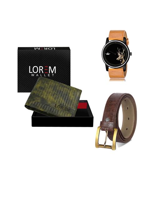 belt, wallet & watch gift combo - 19443524 - Very Small Image - 1