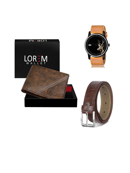 belt, wallet & watch gift combo - 19443541 - Very Small Image - 1