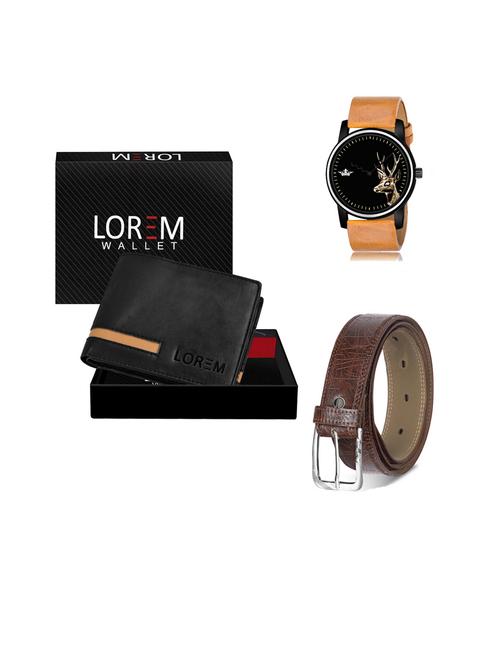 belt, wallet & watch gift combo - 19443600 - Very Small Image - 1