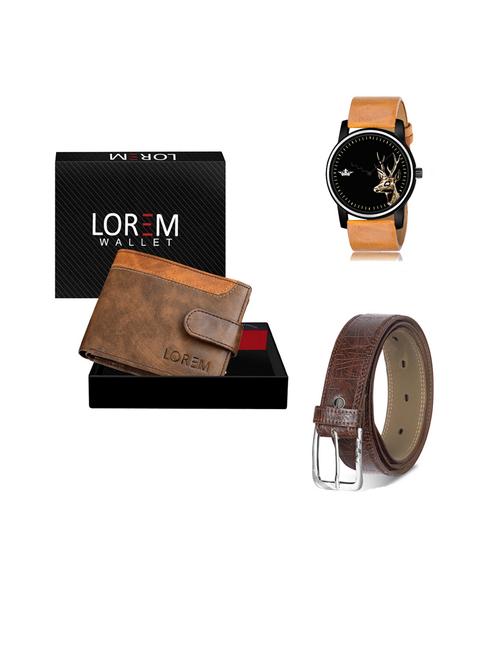 belt, wallet & watch gift combo - 19443612 - Very Small Image - 1
