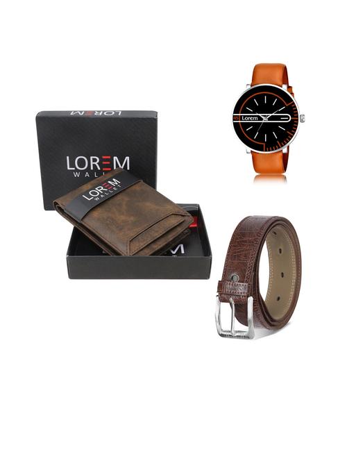 belt, wallet & watch gift combo - 19443919 - Very Small Image - 1