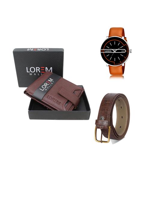 belt, wallet & watch gift combo - 19443940 - Very Small Image - 1