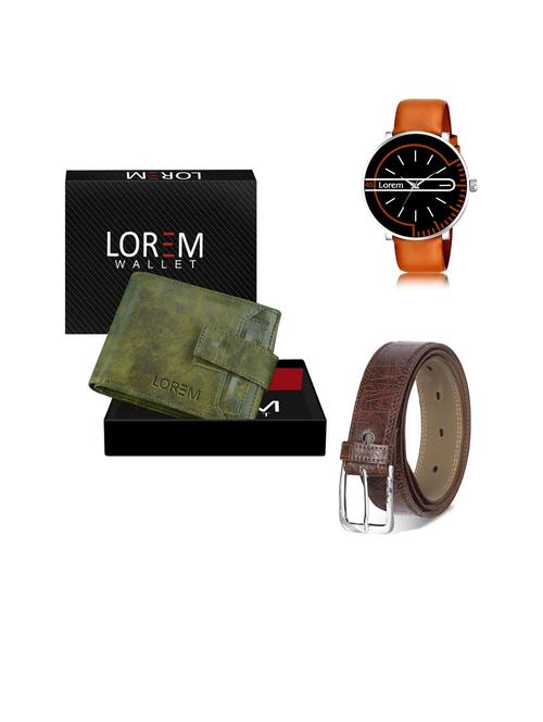belt, wallet & watch gift combo - 19444020 - Very Small Image - 1