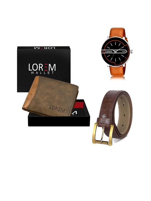 belt, wallet & watch gift combo - 19444040 - Very Small Image - 1