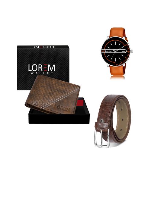 belt, wallet & watch gift combo - 19444080 - Very Small Image - 1