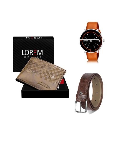 belt, wallet & watch gift combo - 19444103 - Very Small Image - 1