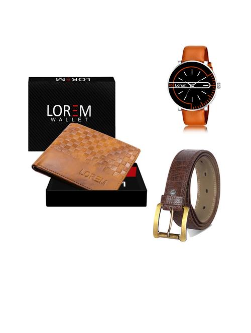 belt, wallet & watch gift combo - 19444106 - Very Small Image - 1