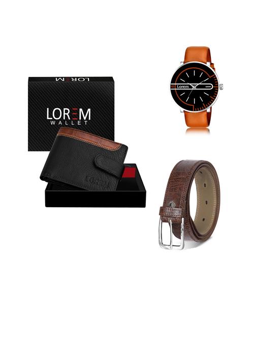 belt, wallet & watch gift combo - 19444158 - Very Small Image - 1