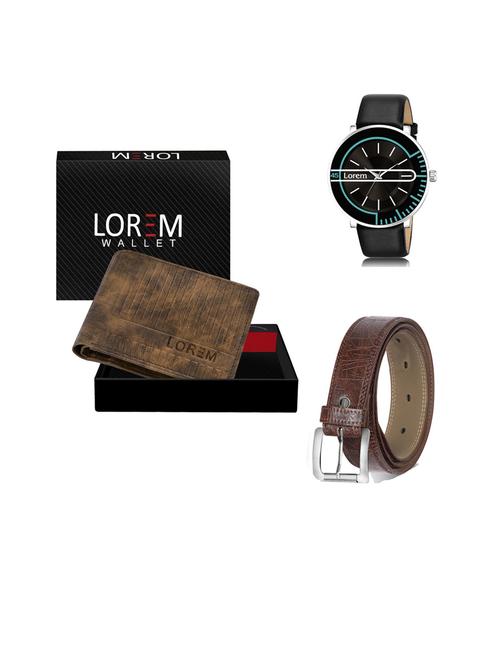 belt, wallet & watch gift combo - 19444323 - Very Small Image - 1
