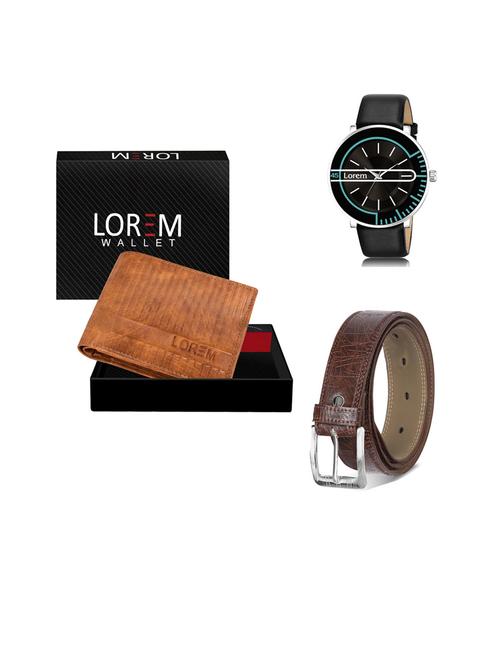belt, wallet & watch gift combo - 19444333 - Very Small Image - 1