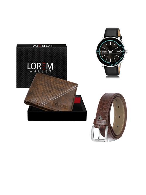 belt, wallet & watch gift combo - 19444347 - Very Small Image - 1