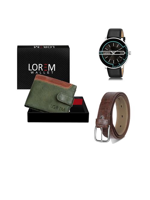 belt, wallet & watch gift combo - 19444433 - Very Small Image - 1