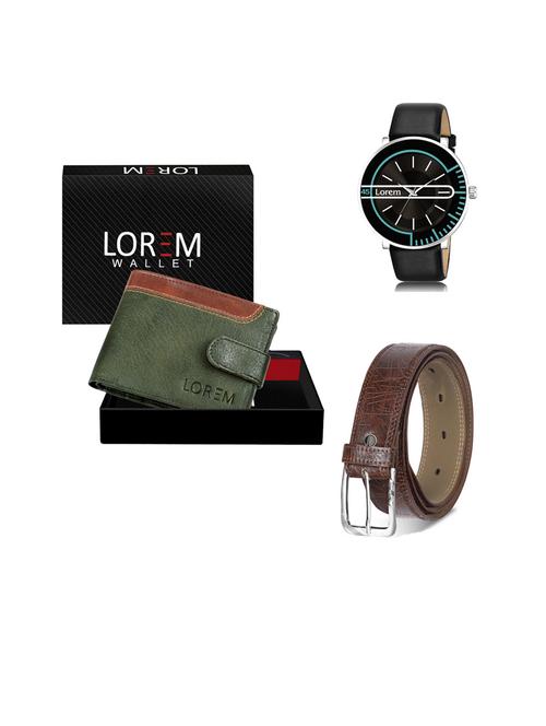 belt, wallet & watch gift combo - 19444434 - Very Small Image - 1