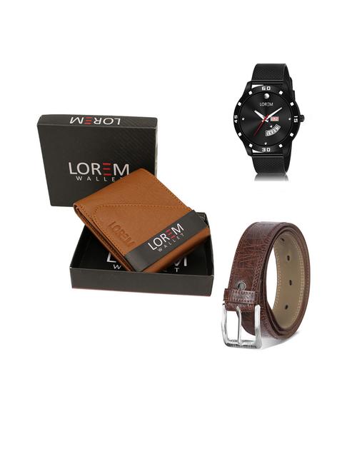 belt, wallet & watch gift combo - 19444441 - Very Small Image - 1
