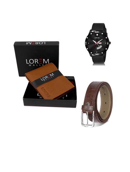 belt, wallet & watch gift combo - 19444446 - Very Small Image - 1