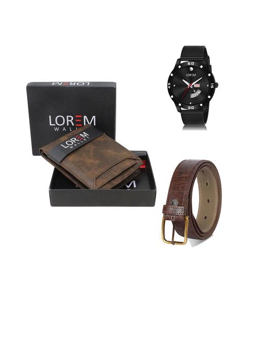 belt, wallet & watch gift combo - 19444456 - Very Small Image - 1