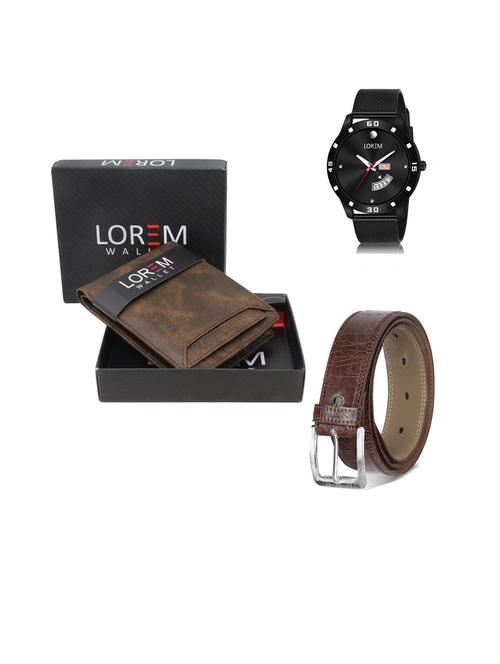 belt, wallet & watch gift combo - 19444459 - Very Small Image - 1