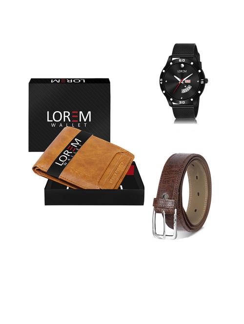 belt, wallet & watch gift combo - 19444464 - Very Small Image - 1