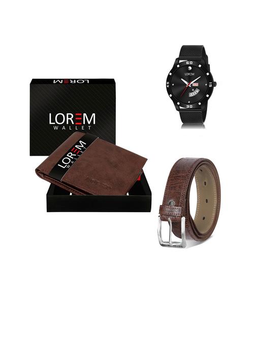 belt, wallet & watch gift combo - 19444501 - Very Small Image - 1