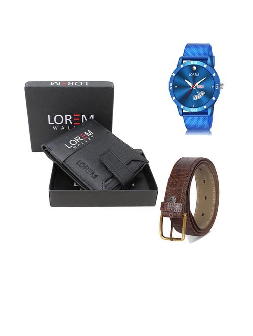belt, wallet & watch gift combo - 19444744 - Very Small Image - 1