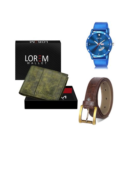 belt, wallet & watch gift combo - 19444802 - Very Small Image - 1