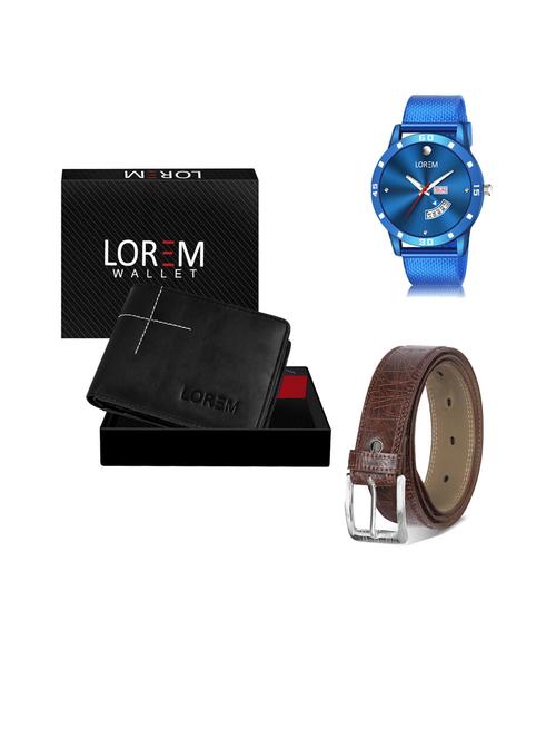 belt, wallet & watch gift combo - 19444939 - Very Small Image - 1